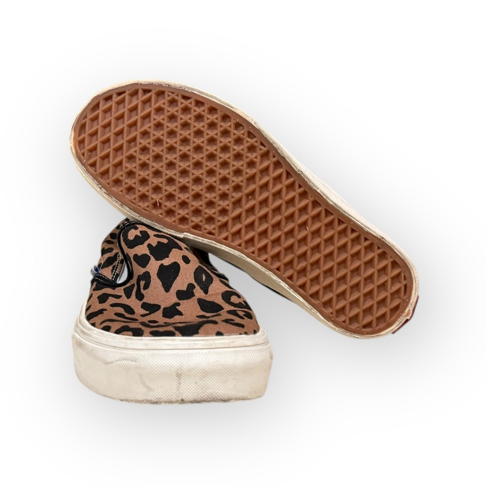 Vans Unisex Leopard Print Slip-On Sneakers Size 6 Women’s/4.5 Mens Brown/Black​ - Picture 6 of 8